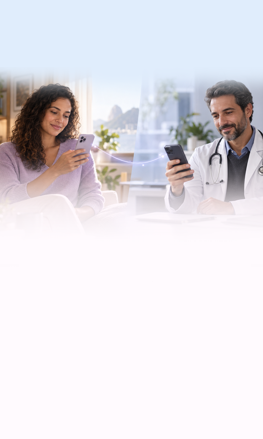 Paciente e médico conectados pela telemedicina da LiLi Health